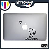 Adesivo Snoopy Cuore - computer portatile decalcomania - tutti i modelli di macbook
