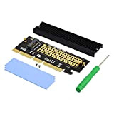 ADWITS PCI Express 3.0 4x 8x da 16x a M.2 Scheda adattatore NVMe e AHCI SSD con dissipatore di calore, ...