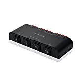 Adwits Selettore Switcher per 4 canali con morsettiera 200W RMS Max 100W commutabile, nero