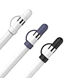 AHASTYLE 3 Pezzi Tappo di Ricambio in Silicone per Apple Pencil 1st Generazione (Bianco, Nero, Blu Notte)