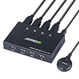 AIMOS USB 2.0 Switch, 4 in 4 out Commutatore USB Hub per 4 Computer Condividono i Dispositivi USB per Mouse, ...