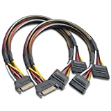 AKASA compatible SATA Strom-Y-Kabel - 30cm, 2er Pack