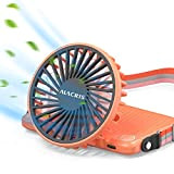 ALACRIS Mini Ventilatore Portatile da Collo Design alla Moda 3 Velocità Regolabile Ventilatore Ricaricabile USB per il Campeggio Ufficio Shopping ...