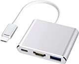 albury Adattatore da USB C a HDMI 4K, adattatore multiporta tipo C con porta di ricarica USB 3.0 + USB ...