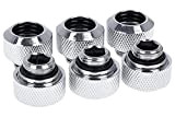 Alphacool 17376 Eiszapfen 13mm HardTube Compression Fitting G1/4, Chrome Sixpack WaterCooling Raccordi