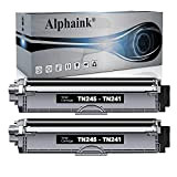 Alphaink 2 Toner Compatibili con TN241 TN245 per Brother HL-3140CW HL-3150CDW HL-3170CDW MFC-9140CDN MFC-9340CDW MFC-9330CDW DCP-9020CDW (2 Neri)