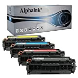 Alphaink 4 Toner Compatibili con HP 312A CF380X CF381A CF382A CF383A per stampanti HP Color Laserjet Pro MFP M451dn M451dw ...