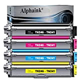 Alphaink 4 Toner Compatibili con TN241 TN245 per Brother HL-3140CW HL-3150CDW HL-3170CDW MFC-9140CDN MFC-9340CDW MFC-9330CDW DCP-9020CDW (1 Nero 1 Giallo ...