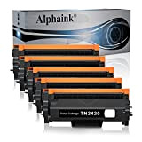 Alphaink 5 Toner Compatibili con Brother TN2420 TN-2420 TN2410 per MFC L2710DW L2710DN L2730DW L2750DW HL-L23210D L2350DW L2370DN L2375DW DCP-L2510D ...