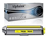 Alphaink Toner Giallo compatibili con TN241 TN245 per Brother HL-3140CW HL-3150CDW HL-3170CDW MFC-9140CDN MFC-9340CDW MFC-9330CDW DCP-9020CDW (1 Giallo)