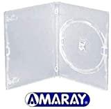 Amaray - Custodia singola trasparente per DVD/CD/BLU RAY, confezione da 10 pezzi