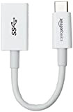 Amazon Basics - Adattatore da USB Type-C a femmina USB 3.1 Gen 1, colore bianco