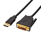 Amazon Basics - Cavo da DisplayPort a DVI, con connettori placcati in oro, lunghezza 1,8 m