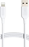 Amazon Basics - Cavo di ricarica Lightning-USB-A, certificato MFi, serie Advanced, per iPhone, bianco, 1,8 m