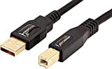 Amazon Basics - Cavo USB 2.0, A-maschio a B-maschio, con connettori placcati in oro (3 m)