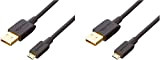 Amazon Basics - Cavo USB 2.0 da A maschio a Micro-B (Confezione da 2), 0,9 m, Nero