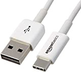 Amazon Basics - Cavo USB da maschio USB Type-C a USB-A 2.0, 1.8 metri, colore bianco