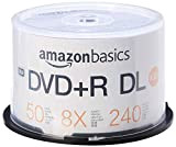 Amazon Basics, confezione di DVD+R DL, da 8,5 GB, velocità 8x, con campana in plastica, 50 pezzi