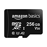 Amazon Basics Microsdxc, 256 Gb, Con Adattatore Sd, A2, U3, Velocità Di Lettura Fino A 100 Mb/S, Nero