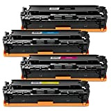 Amazon Brand-Eono, toner KCMY rigenerato CB540A, set da 4 toner, compatibile con HP 125A CB540A 541A 542A 543A, HP Colour ...