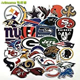 American Football League NFL Team Logo American League Adesivi Valigia Autoadesivo Impermeabile Autoadesivo 32PCS