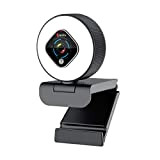 Angetube Webcam con funzione zoom - 1080P streaming media web cam con doppio microfono con zoom digitale a 5- livelli ...