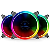 anidees AI Aureola V2 120mm 3pcs RGB PWM Fan Compatibile con Testata RGB indirizzabile 5V 3pins, con Telecomando (AI-Aureola-V2)…