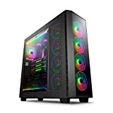 anidees AI Crystal XL PRO RGB Full Tower in Vetro temperato XL-ATX/E-ATX/ATX Custodia per PC da Gioco, Include 120 x ...