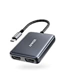 Anker - Adattatore USB C a doppio HDMI, compatto e portatile, supporta 4 K a 60 Hz e 4 K ...