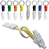 Antevia - Portachiavi magnetico multi-cavo di ricarica USB | più di 10 modelli | Lightning Micro USB Type-C | Universale ...