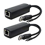 ANVISION 2-Pack Gigabit Poe Splitter, Adattatore Ethernet Micro USB da 48V a 5V 2,4A, Compatibile con Raspberry Pi 3B +, ...