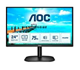 AOC 24B2XHM2 Monitor LCD da 23.8" VA Panel, Full HD, 4 ms, Refresh 75Hz, VGA, HDMI, Senza Bordi, Low Blue ...