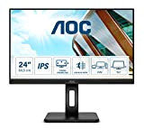 AOC 24P2C - Monitor docking USB-C da 24", regolabile in altezza (1920 x 1080, 75 Hz, HDMI, DisplayPort, USB-C, hub ...