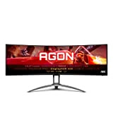 AOC Agon 493UCX2 - Monitor Gaming curvo DQHD da 49 pollici, 165 Hz, 1 ms, HDR400, FreeSync Premium Pro (5120x1440, ...
