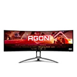 AOC AGON AG493QCX - Monitor da gioco curvo doppio FHD da 49", 144Hz, VA, 4ms, regolazione altezza, hub USB, FreeSync ...