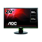 AOC G2460PG Monitor Gaming da 23,8", FHD, 1920x1080, 144Hz, 1 msec, Speaker, DP, 4 Porte USB, G-Sync, Nero