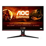AOC Gaming 24G2SPU - Monitor FHD da 24 pollici, 165 Hz, 1 ms, FreeSync Premium (1920 x 1080, VGA, HDMI, ...