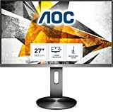 AOC I2790PQU Monitor da 27" IPS, Frameless, FHD 1920x1080, 4 msec., 1 VGA, 1 HDMI, 1 DP, 4 Porte USB, ...