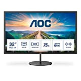 AOC Q32V4 - Monitor QHD da 32", AdaptiveSync (2560 x 1440, 75 Hz, HDMI, DisplayPort), colore: Nero