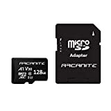 ARCANITE Scheda di memoria microSDXC da 128 GB con adattatore SD - A1, UHS-I U3, V30, 4K, C10, microSD, velocità ...