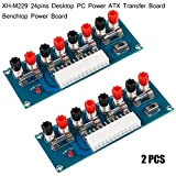 ARCELI 2pcs 24Pix ATX Adattatore da Tavolo da Bench Power Computer ATX Breakout Adapter Module 12V 5V 3.3V