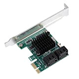 ASHATA Scheda PCI Express (PCIe), Super Speed PCIE a 4 Porte Scheda di espansione SATA 3.0, 6G Scheda PCI SATA ...