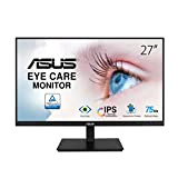 ASUS VA27DQSB Eye Care Monitor – 27", FHD (Full HD 1920 x 1080), IPS, Frameless, 75Hz, Adaptive-Sync, DisplayPort, HDMI, Eye ...