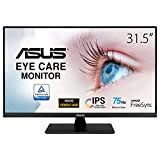 ASUS VP32AQ Eye Care Monitor – 31.5-inch, WQHD (2560 x 1440), IPS, 100% sRGB, HDR-10, 75Hz, Adaptive-Sync/FreeSync, DisplayPort, HDMI, Flicker ...