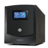 Atlantis A03-HP1102 1100VA UPS, 550W, Host Power Sinewave Line Interactive con AVR Boost e Buck, Software Viewpower Incluso, Nero