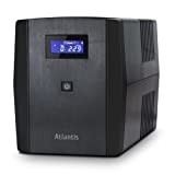 ATLANTIS OnePower 1200, UPS Line Interactive 1200VA/700W, AVR, Onda PseudoSinusoidale, 3 prese IEC+2 prese Schuko, 2 Batterie 12V 7Ah