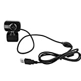 Atyhao Webcam HD PRO, USB 0,3MP Web Camera Telecamera a Rotazione a 360 ° Microfono Incorporato Videocamera per Schermo LCD ...