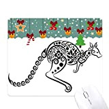 Australia Flavor Kangaroo Skeleton Illustration Mouse Pad Game Office Mat Christmas Rubber Pad