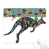 Australia Kangaroo Colored Drawing Illustration Mouse Pad Game Office Mat Christmas Rubber Pad