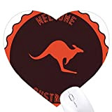 Australia Sapore Kangaroo Emblema Contorno Cuore Mousepad Gomma Mat Gioco Ufficio